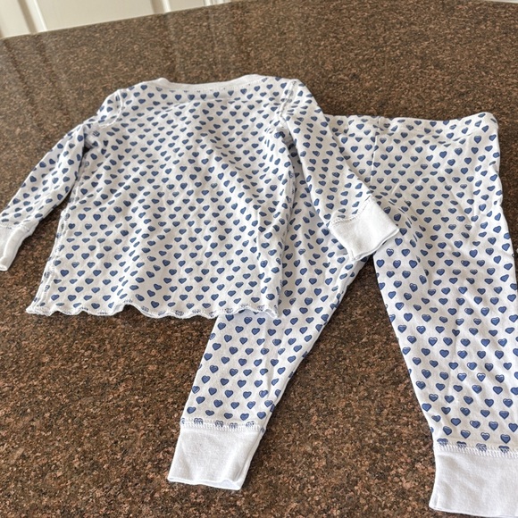 Roller Rabbit (2) SETS W/ INITIALS Blue White Monkey/Heart set Pajama Set-12/18 - Picture 13 of 14